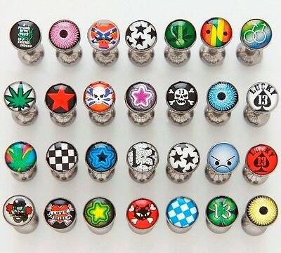 10 Logo Steel Ball Tongue Rings WHOLESALE Body Jewelry Barbells 14g 5/8