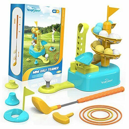 Kids Golf Club Set- Toddler Golf Ball Game Play Set W/ 2 Types Club Head, 15