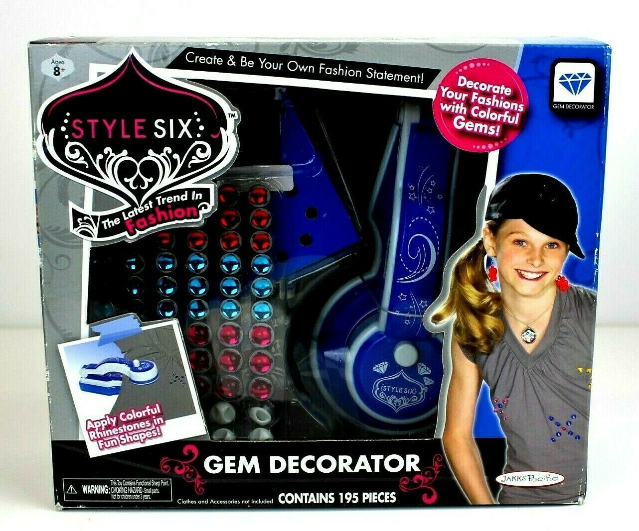 Style Six Gem Decorator 195 Pieces, Decorate Your Fashions with Gems Rhinestone