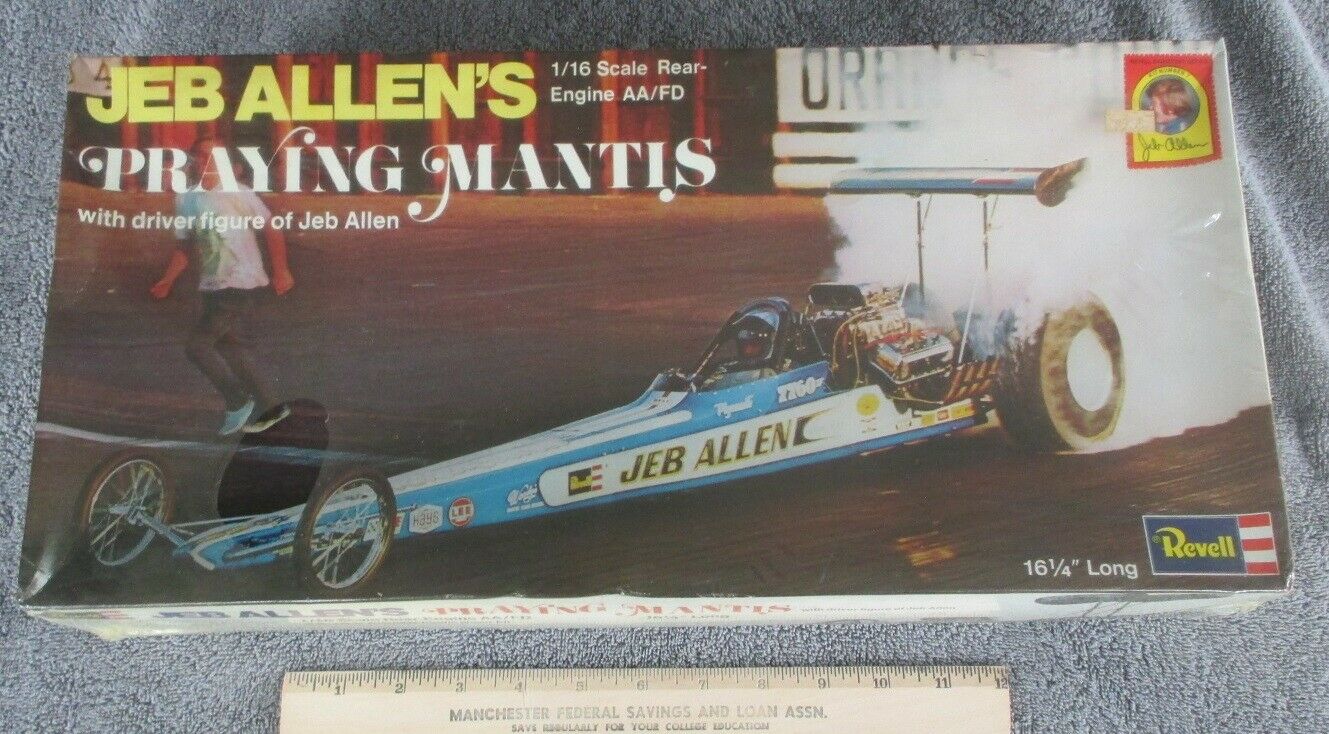 Vintage 1973 Revell Jeb Allen's Praying Mantis Dragster Model 1/16 Sealed H-1484