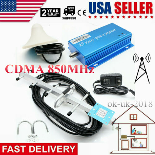 Hot! Cdma850mhz Cell Phone Signal Repeater Booster Amplifier+yagi Antenna Kit Us