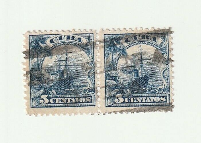 Caribbean Antilles 1899 5c Country Scene Sailing Ship Used Stamps