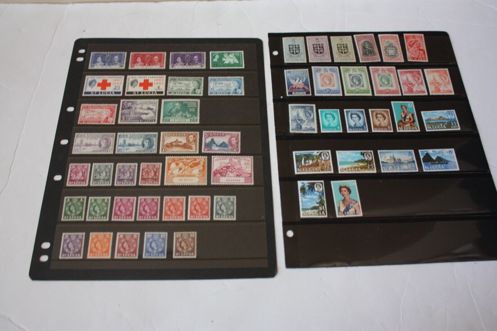 St Lucia Gorgeous Lot Of 55 + Mint Stamps Many Early  Stl16nov