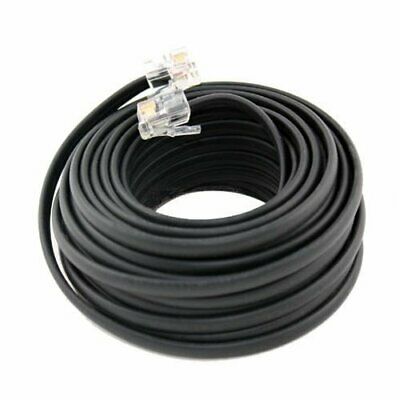 25 Ft Feet Rj11 4c Modular Telephone Extension Phone Cord Cable Line Wire Black