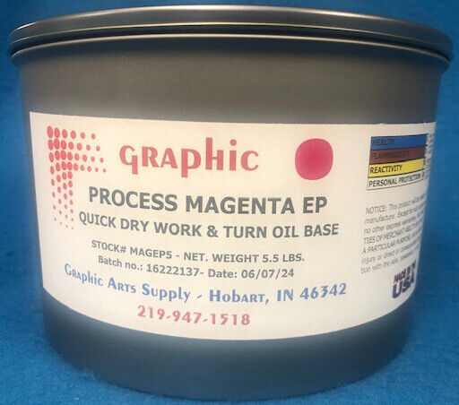 PROCESS MAGENTA PREVENTS MARKING ON UNCOATED PAPER IN THE BINDERY 5.5 LB.