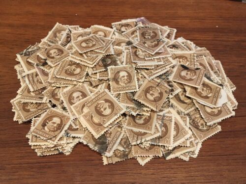 lot of stamps from Caribbean brown