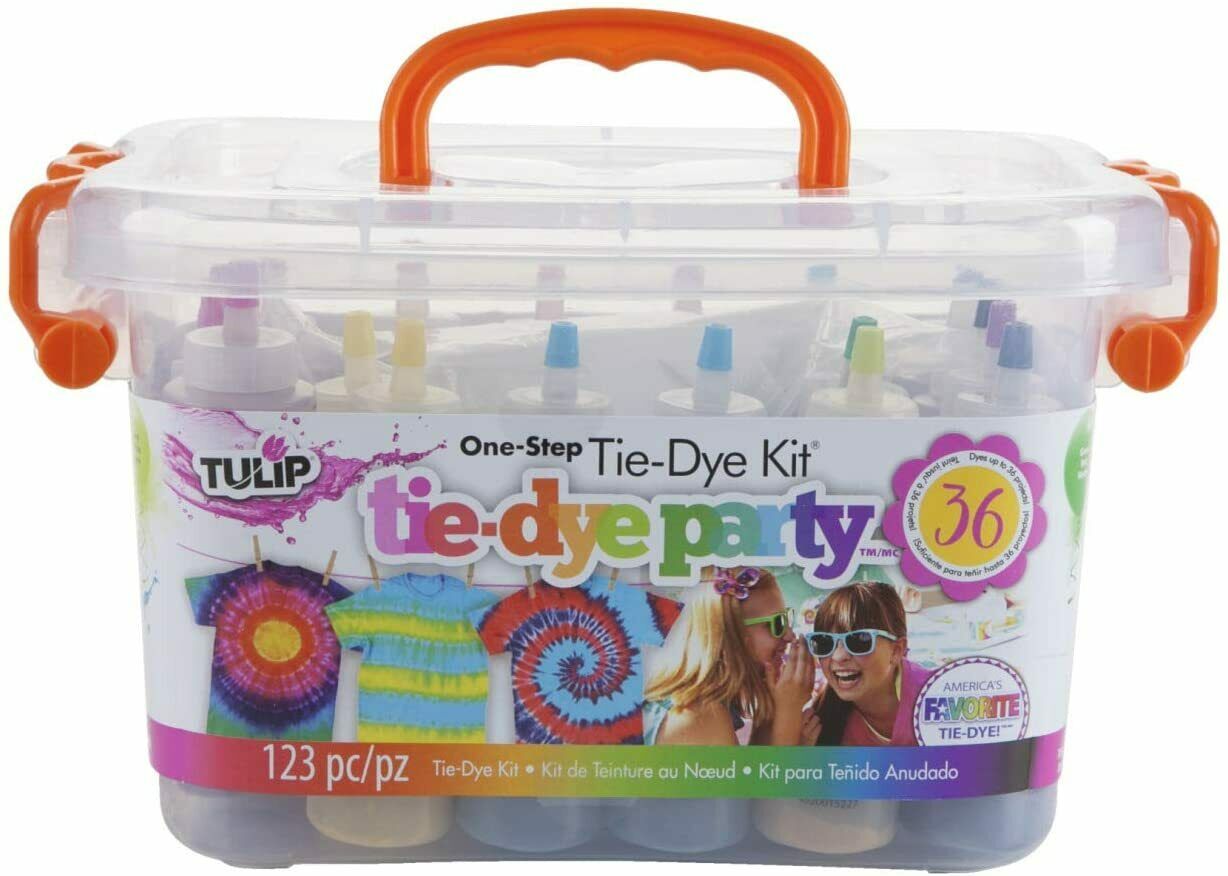 🌺new Tulip Tie Dye Party Kit Tub 123 Pieces!! 18 Colors! Neon Tye Dye🌺