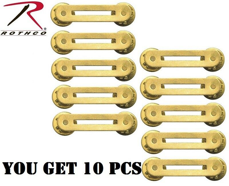 You Get (10) Military Issue Brass Single Ribbon Mount Rothco 71001