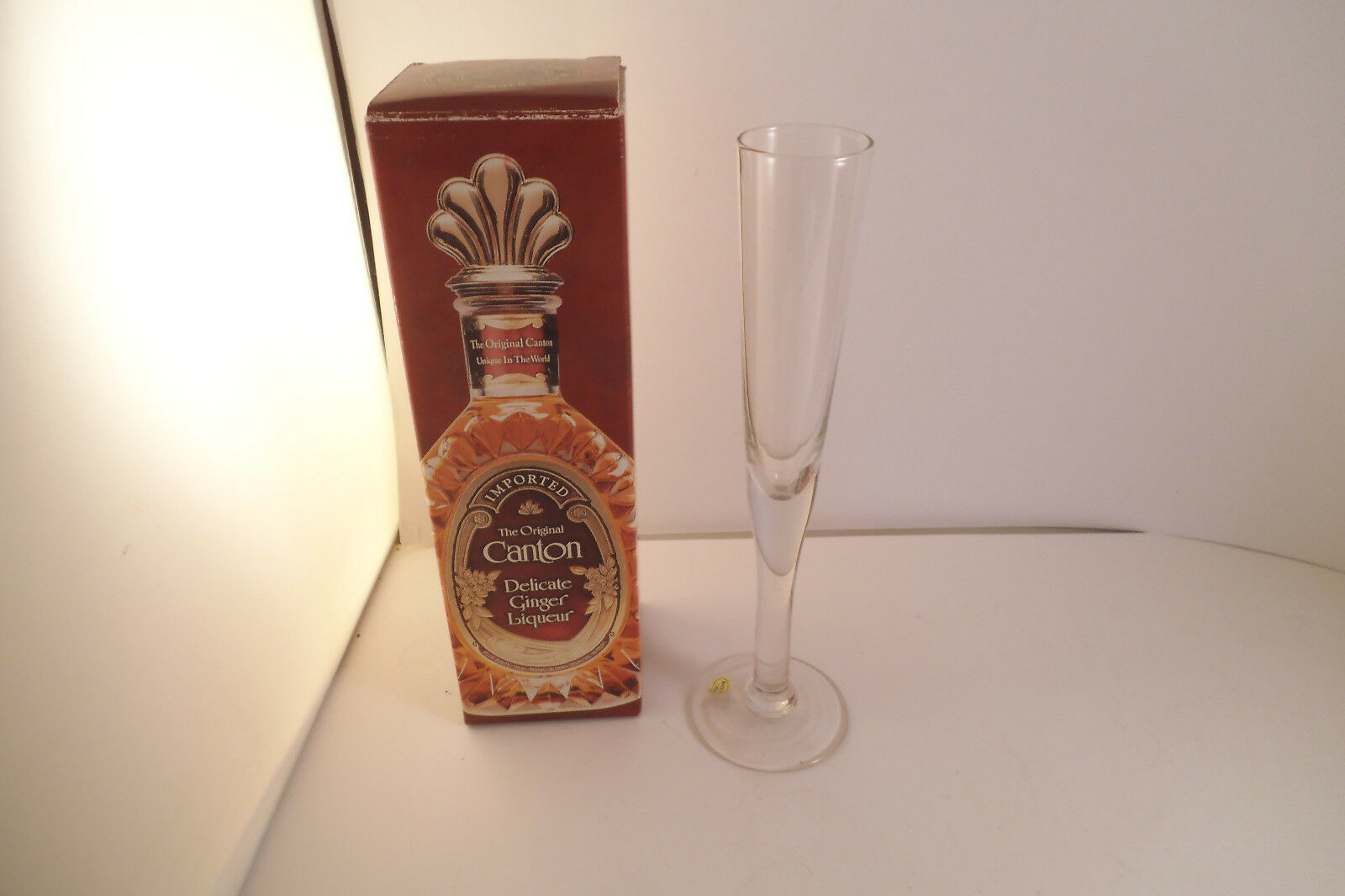 Vintage Original Canton Ginger Liqueur Shot Glass & Box