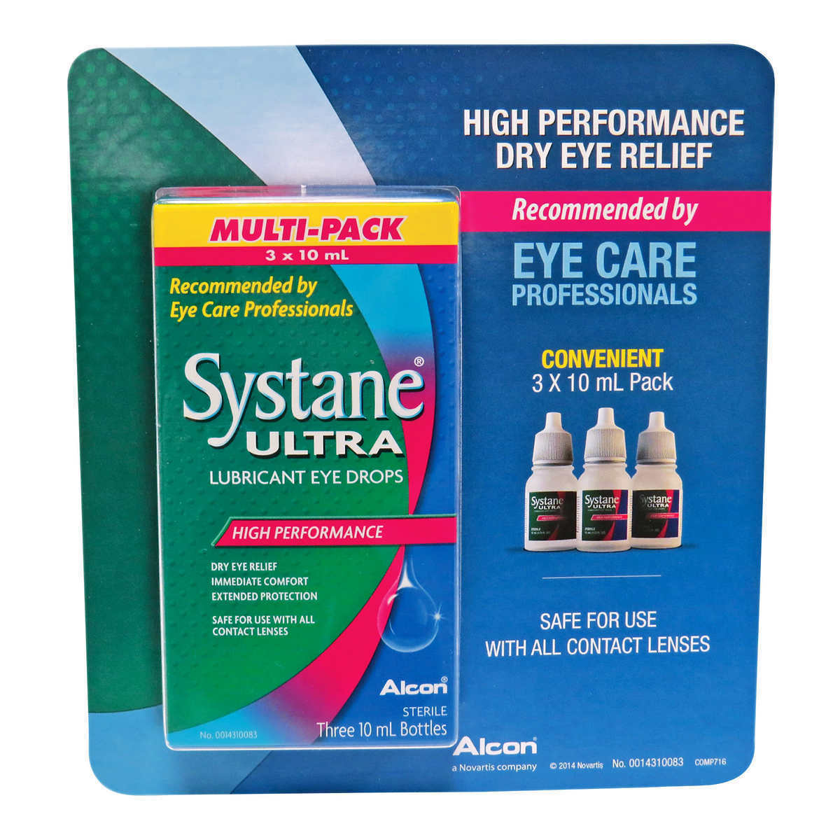 Systane Ultra-lubricant Eye Drops, 3 Bottles (10ml each), EXP Mar 2022