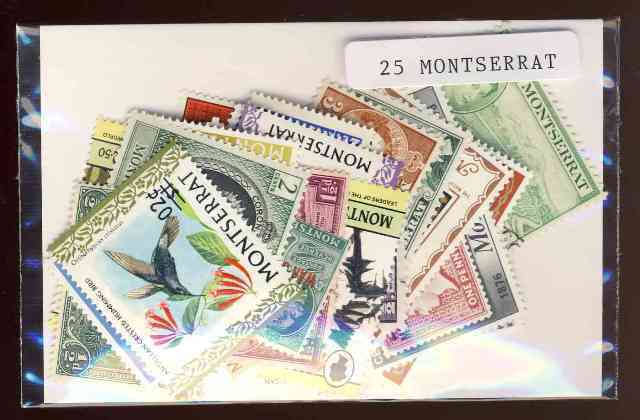 Montserrat 25 Stamps Different