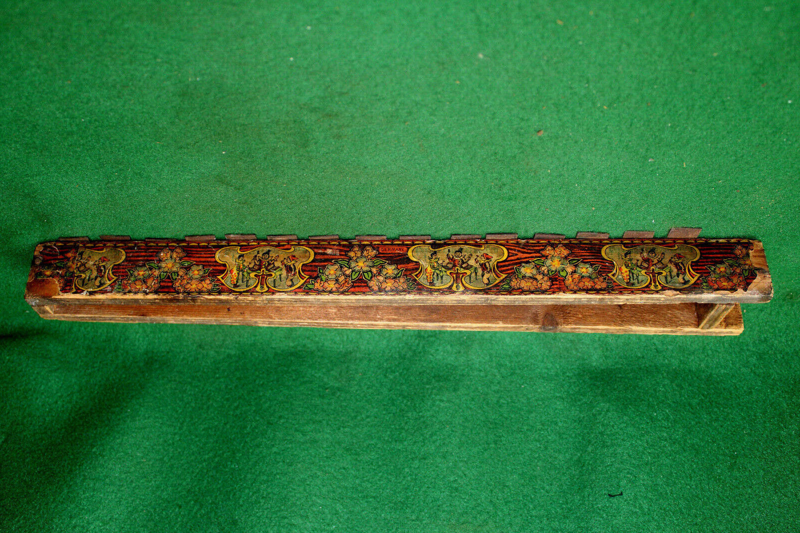 Vintage Antique 1890's Music Instrument German Childs Litho Xylophone Inv#wh05
