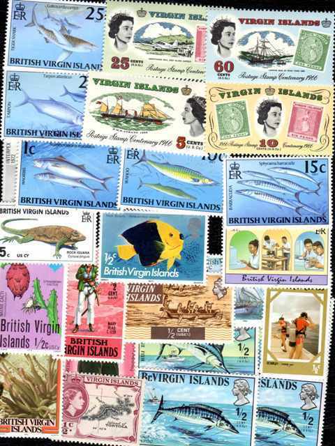 Islands Blank - Virgin Islands 100 Stamps Different