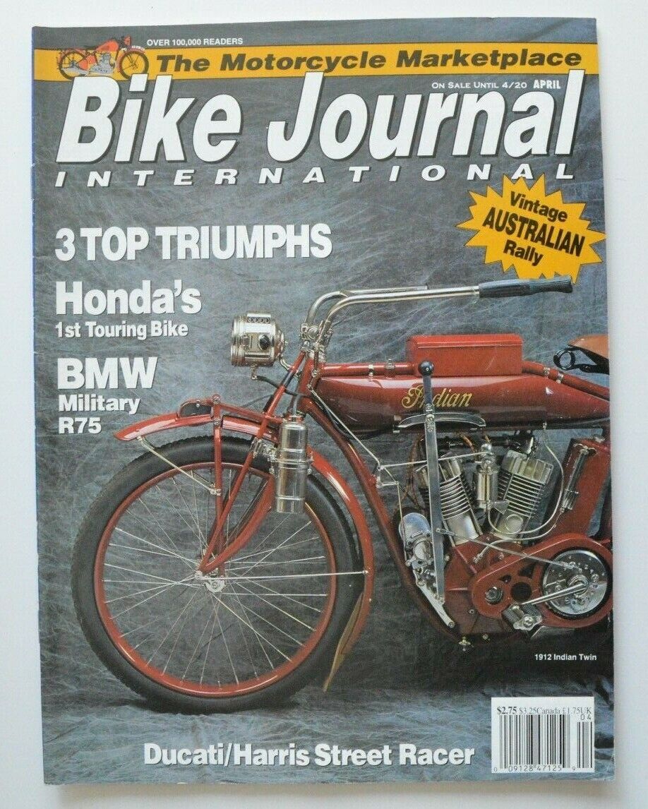 BIKE Journal International April 1993 Indian Twin 1912 Harris Ducati 1984 BMW