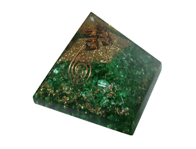 Jet Exquisite Green Chakra Orgone Pyramid Free Booklet Jet International Crystal