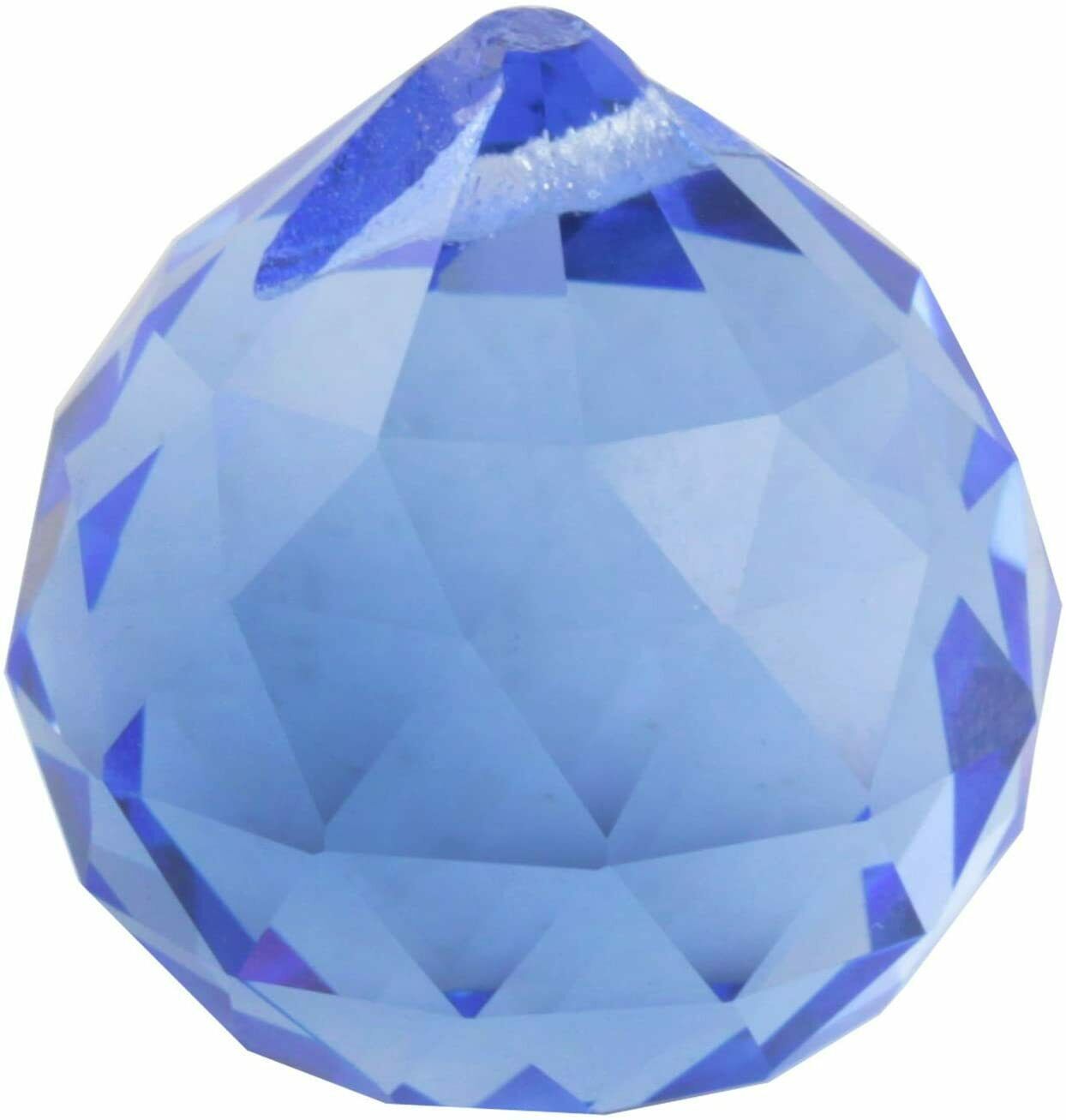 30mm Vintage Crystal Blue Feng Shui Ball