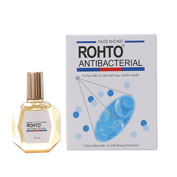 4 pcs x Bottles Rohto Antibacterial Eye Drops Itching,Conjunctivitis,Sty,Ophthal