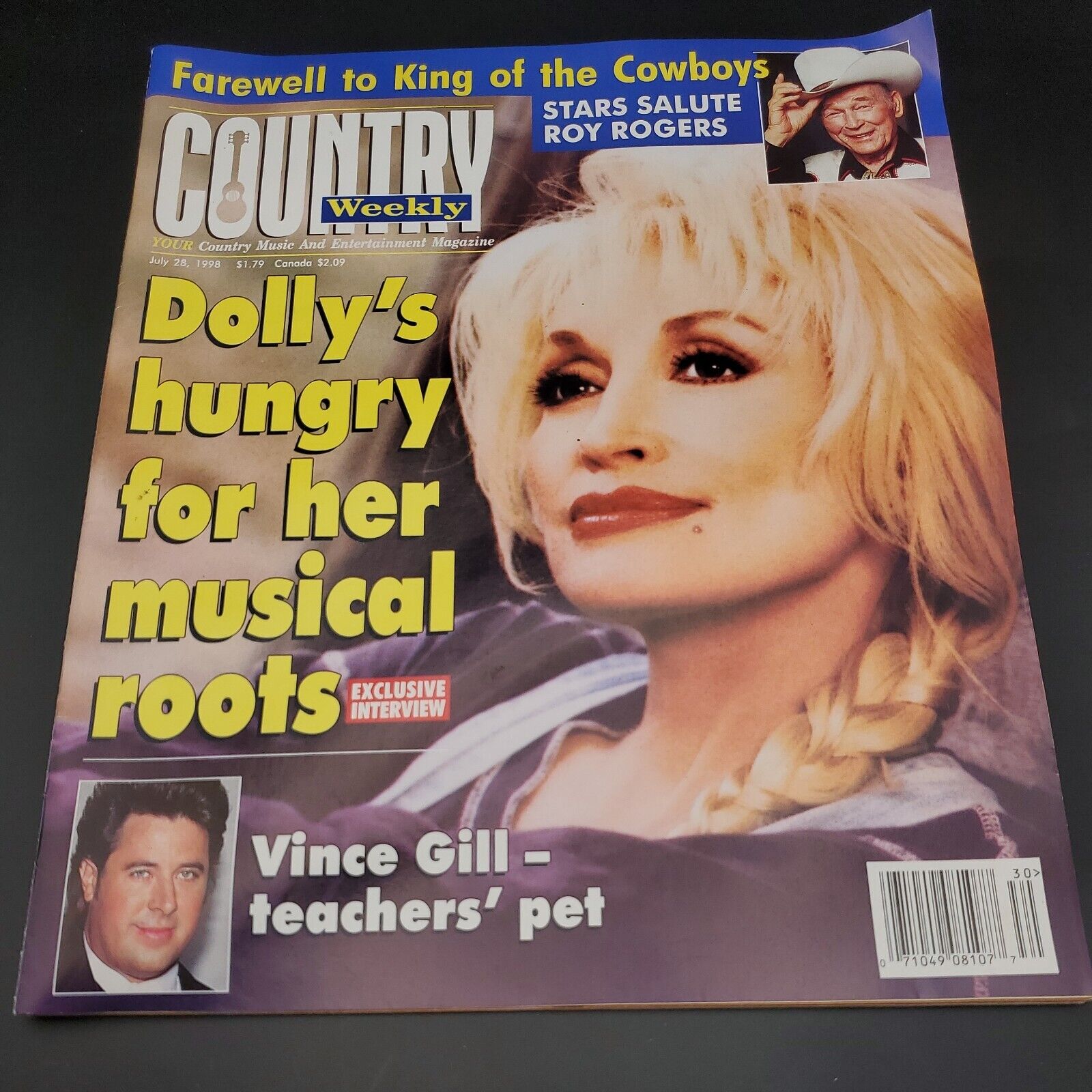 Vintage Country Music Weekly Magazine July 28th 1998 Dolly Parton Magazine