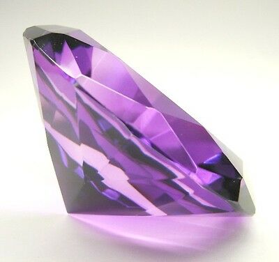 60mm Feng Shui Dark Purple Crystal Paperweight