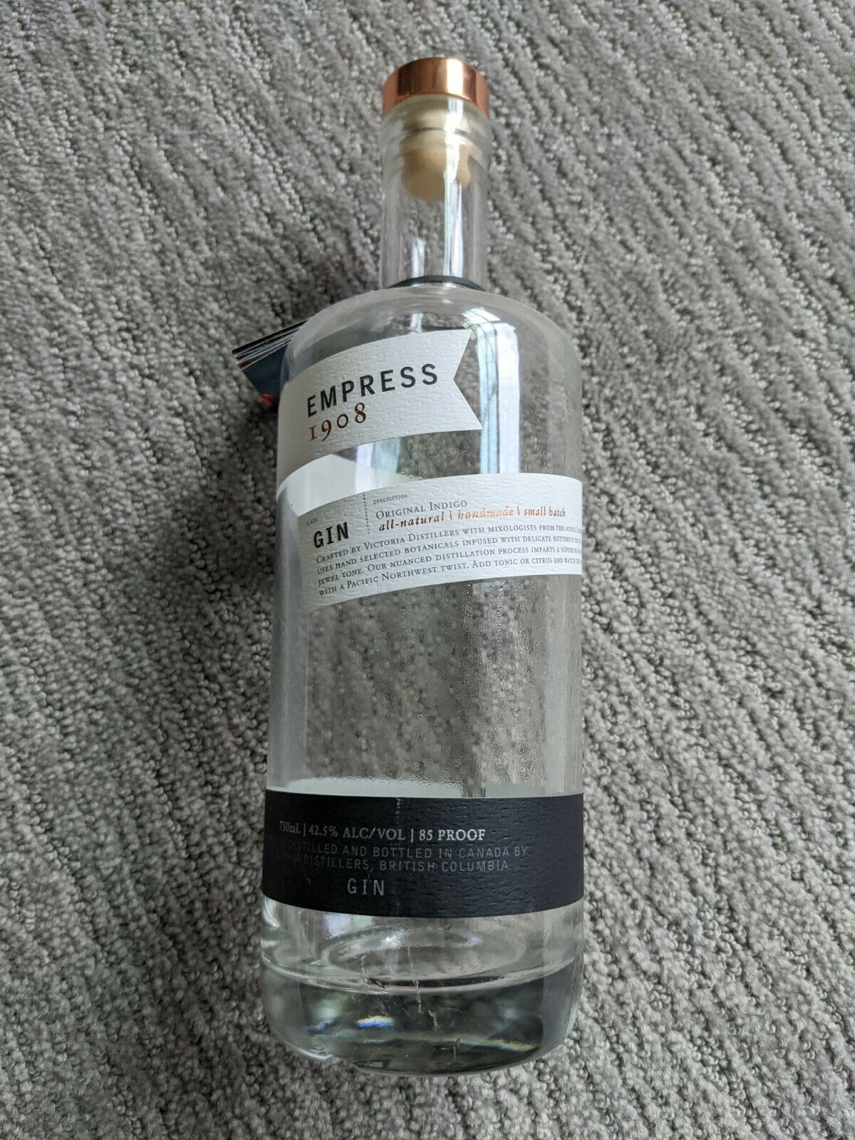 Empress Gin Empty Bottle Upcycle with booklet