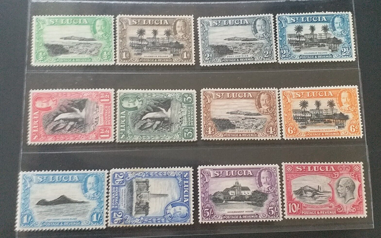 St. Lucia 1936 Kg Ｖ 1/2d To 10s Sg 113 - 124 Sc 95 - 106 Pictorial Set 12 Mlh