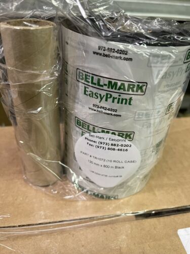 Bell-mark Easy Print Ribbon Tr1072 130.0mm X 800mm Black Case Of 10 Rolls