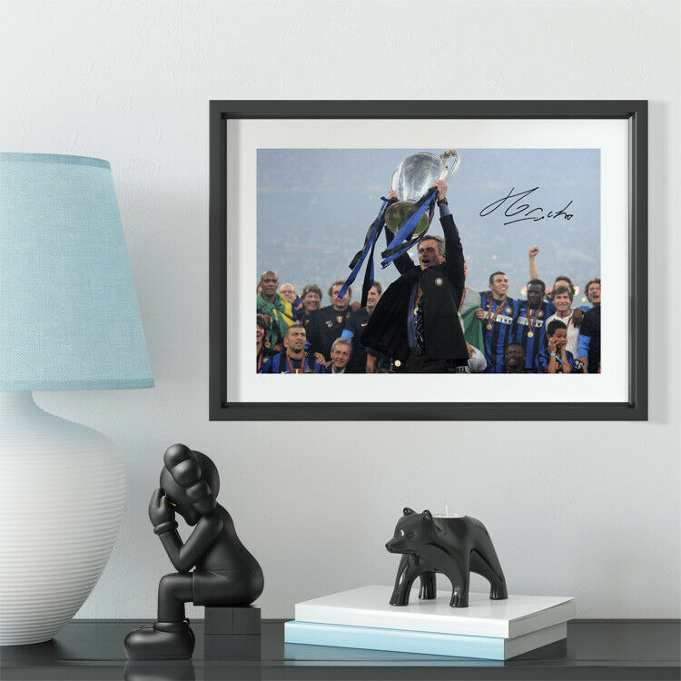 Inter Milan Jose Mourinho Signed Framed Autograph Fan Gift Memorabilia Photo