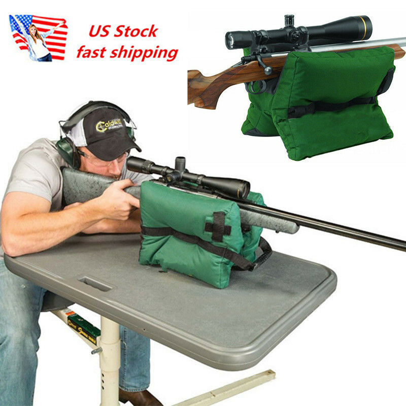 Us Portable Shooting Front Rear Bench Rest Green Bag Rifle Target Stand Bag
