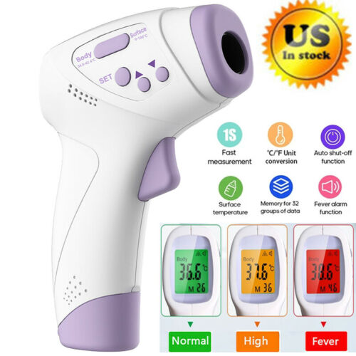 Digital Lcd Infrared Thermometer Non-contact Ear Forehead Baby Adult Temperature