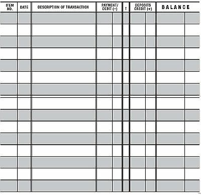 5  Easy To Read Checkbook Transaction Register Large Print Check Book Registers