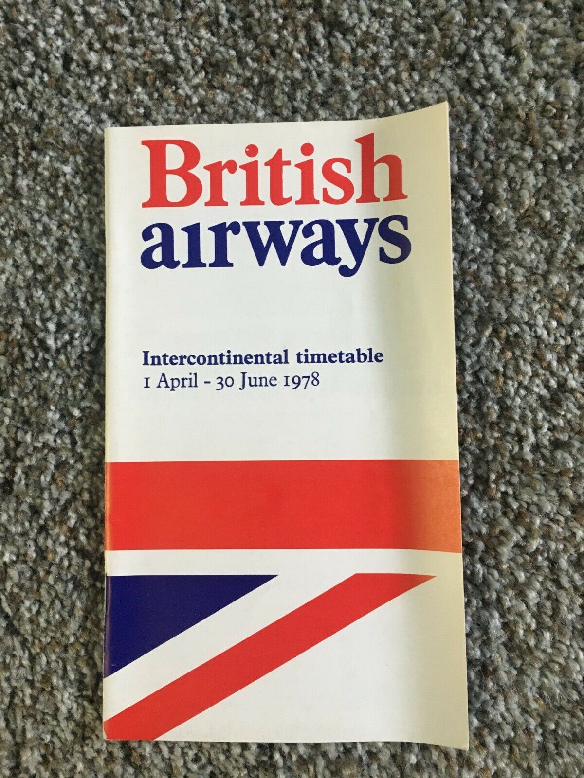 British Airways Intercontinental Timetable April 1 1978