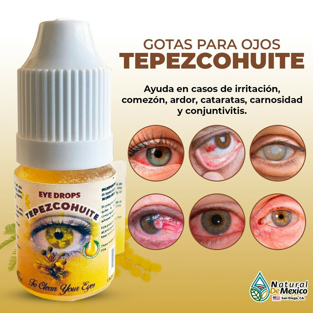 Gotas De Tepezcohuite Para Limpiar Y Curar Tus Ojos - Natural De México