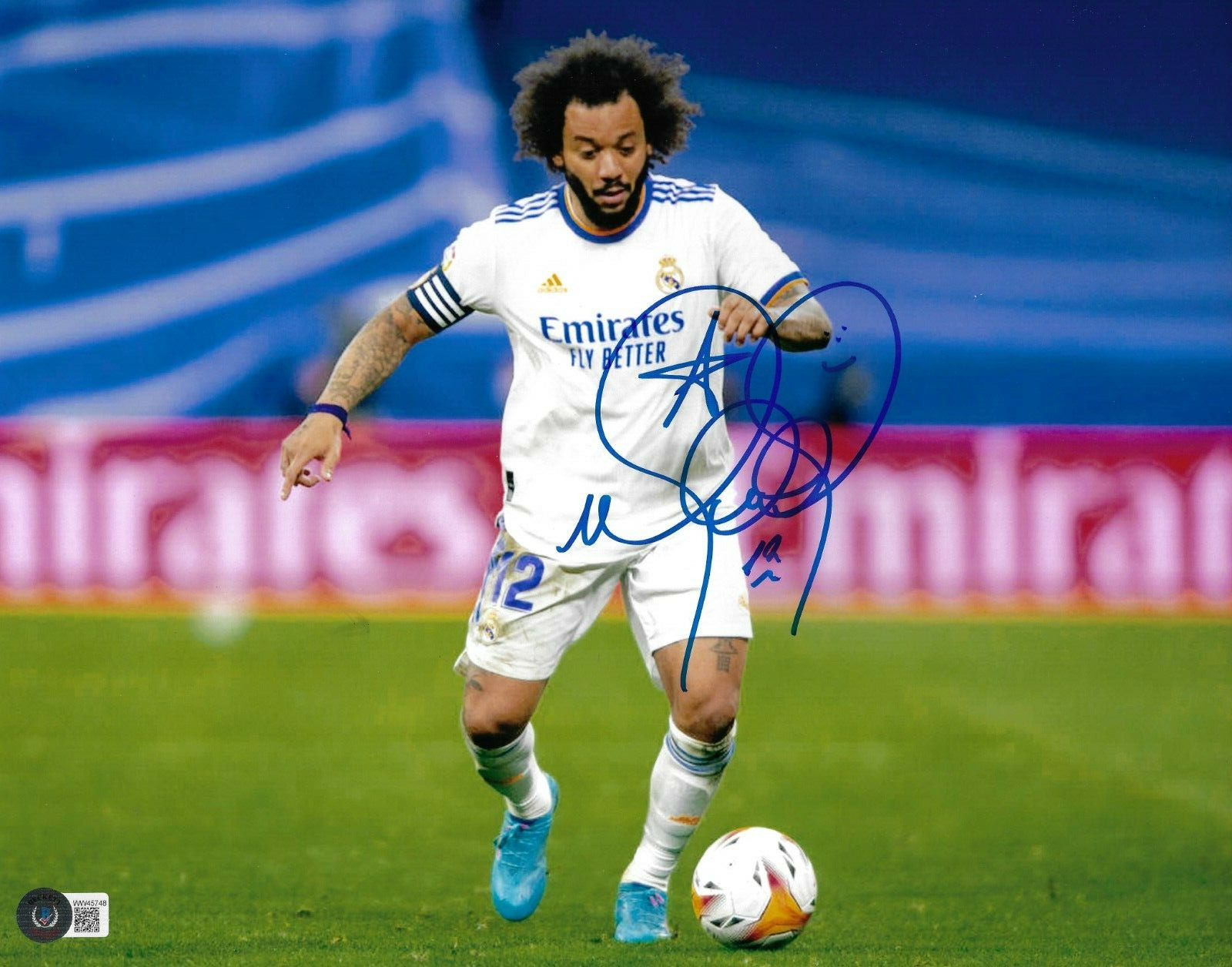 Marcelo Vieira Signed 11x14 Photo Real Madrid Brazil Bas Beckett Witnessed