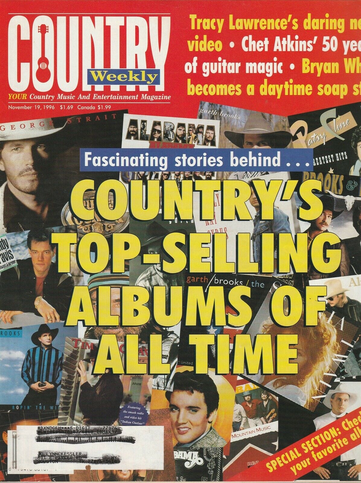 Country Weekly Magazine Nov 19 1996 Country's Top-selling Albums Of All Time