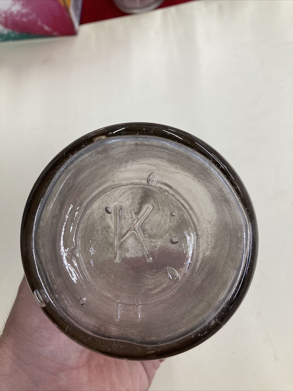 Antique Quart Whiskey Bottle Marked With K And 11 In Circle