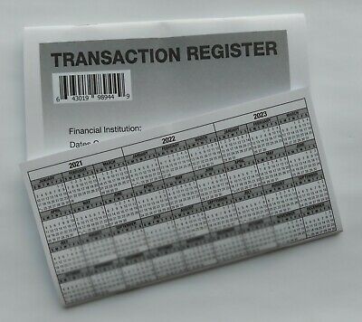 1 - Checkbook Transaction Registers - 2021-23 Calendar - Check Book Bank