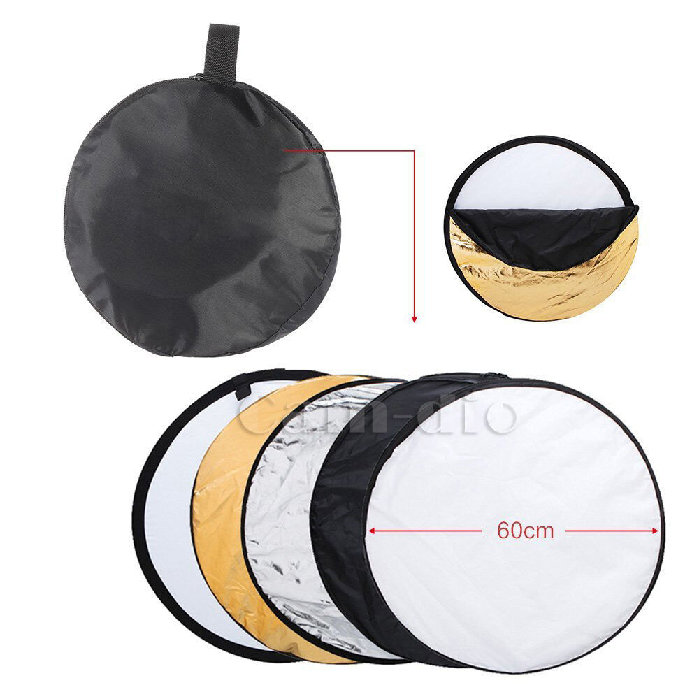 24" 60cm 5 In 1 Multi Collapsible Photography Studio Photo Light Reflector