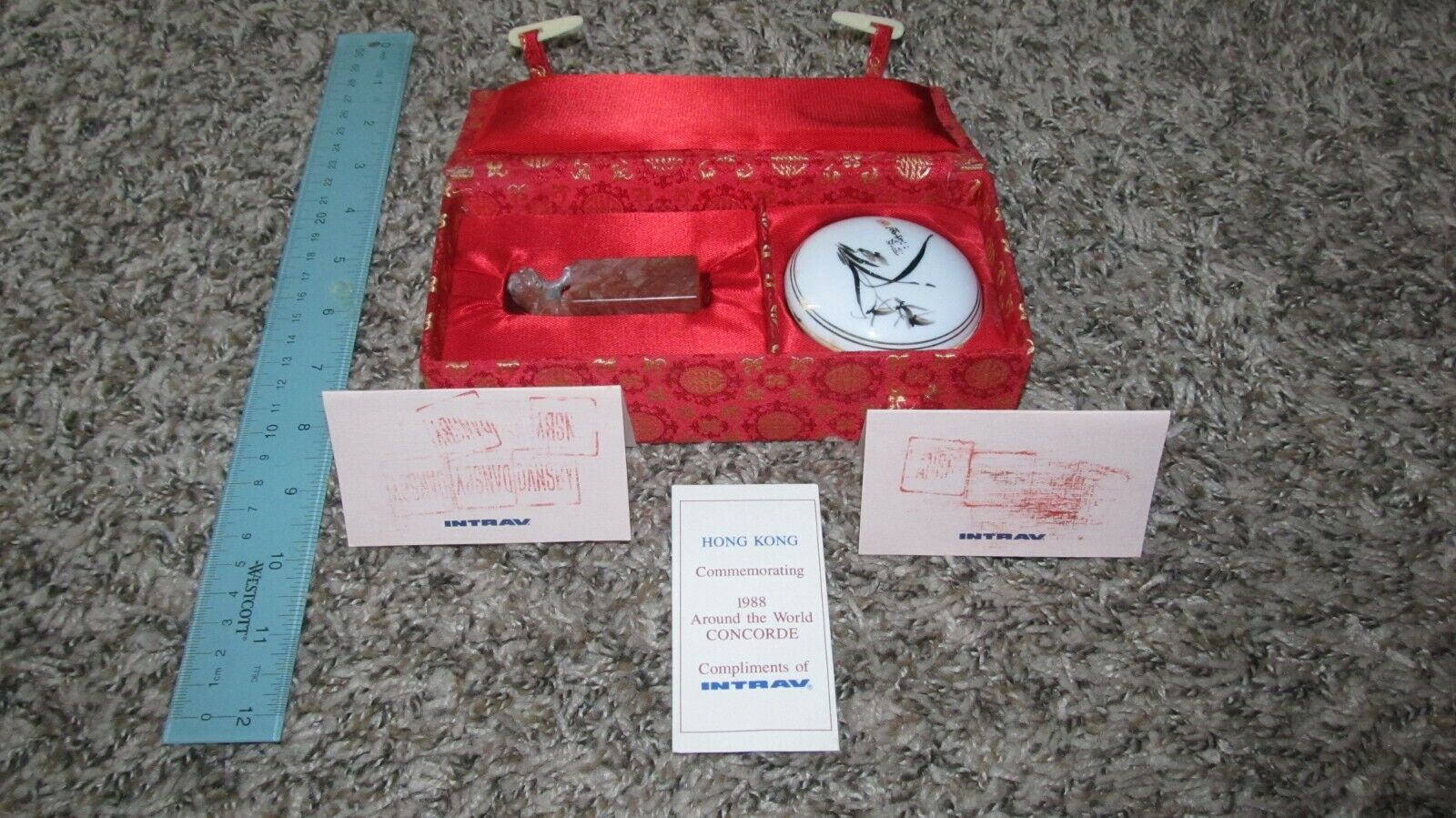Concorde Intrav 1988 Around The World Hong Kong Gift Set Seal With Wax