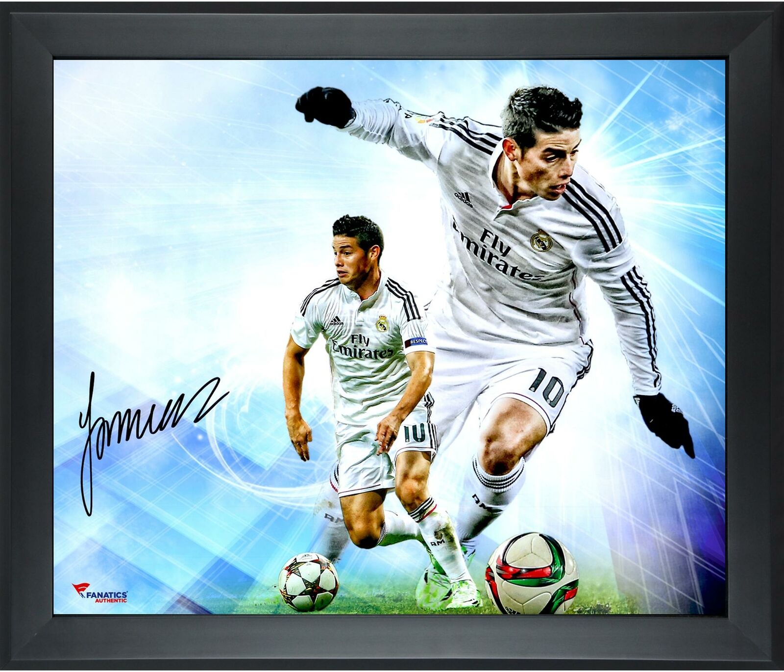 James Rodriguez Real Madrid Framed Signed 20" X 24" In Focus Photo- #2-9, 11-49