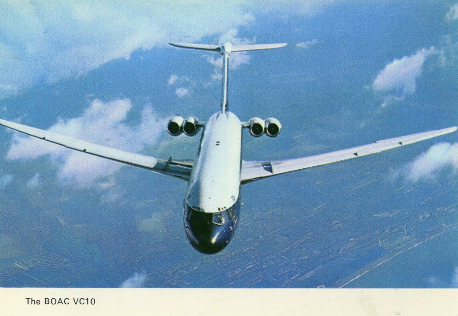 Boac - Vc10 Airplane In Flight - Mint - Not Used - Printed In Great Britain