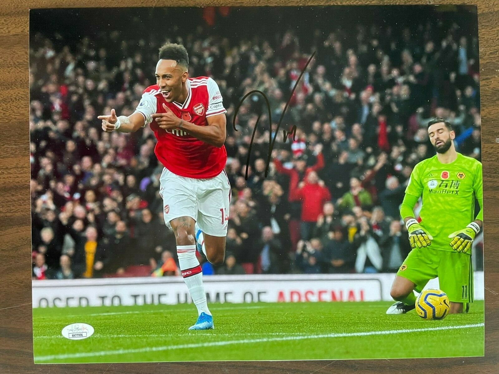 Arsenal Fc Pierre Emerick Aubameyang Autographed Signed 11x14 Photo Jsa Coa #4
