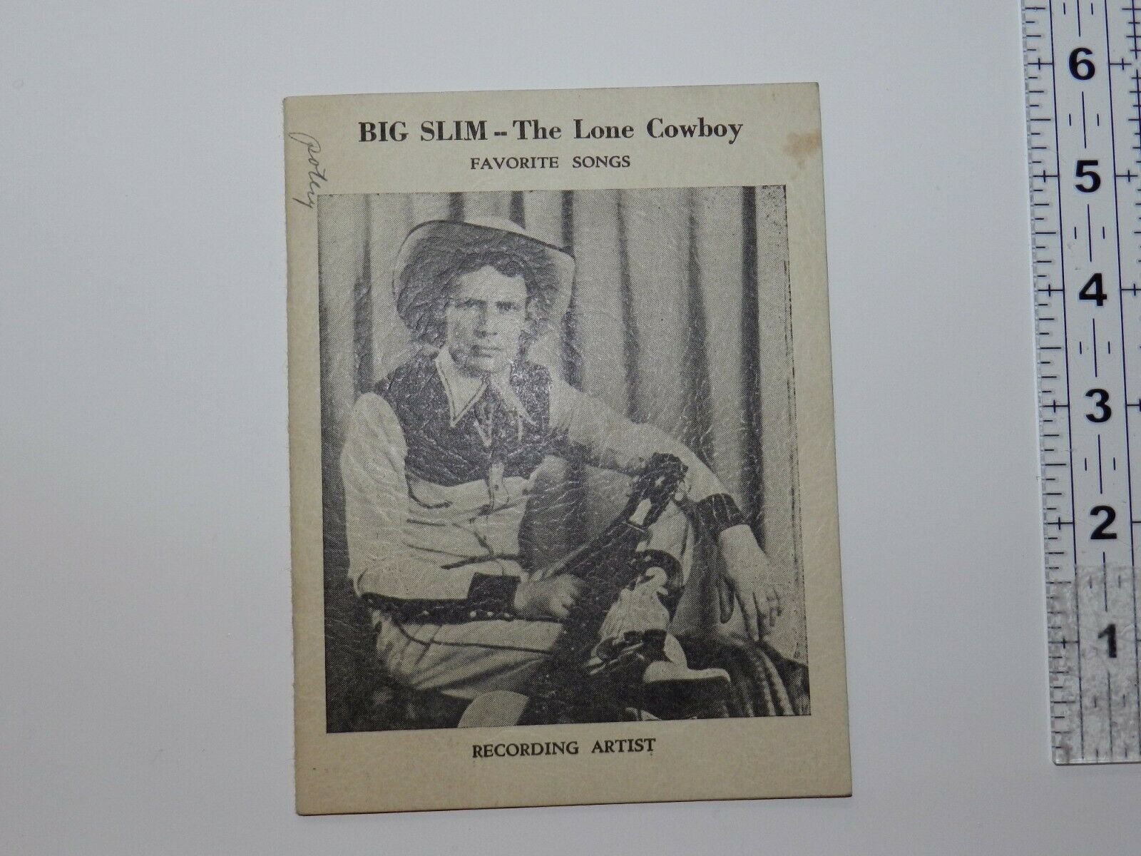 Souvenir Booklet : Big Slim - The Lone Cowboy - Favorite Songs - H.c. Mcaulife