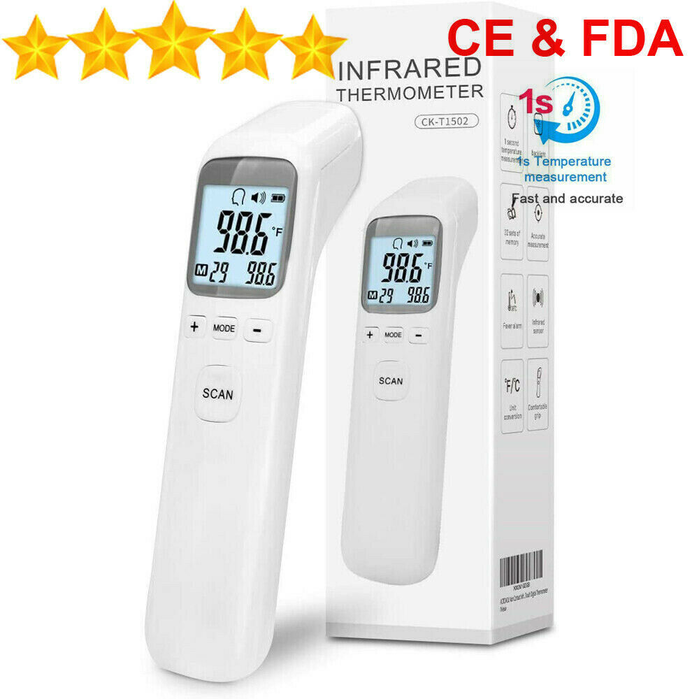 No Touch Infrared Digital Forehead Thermometer Baby Adult Body Temperature Gun