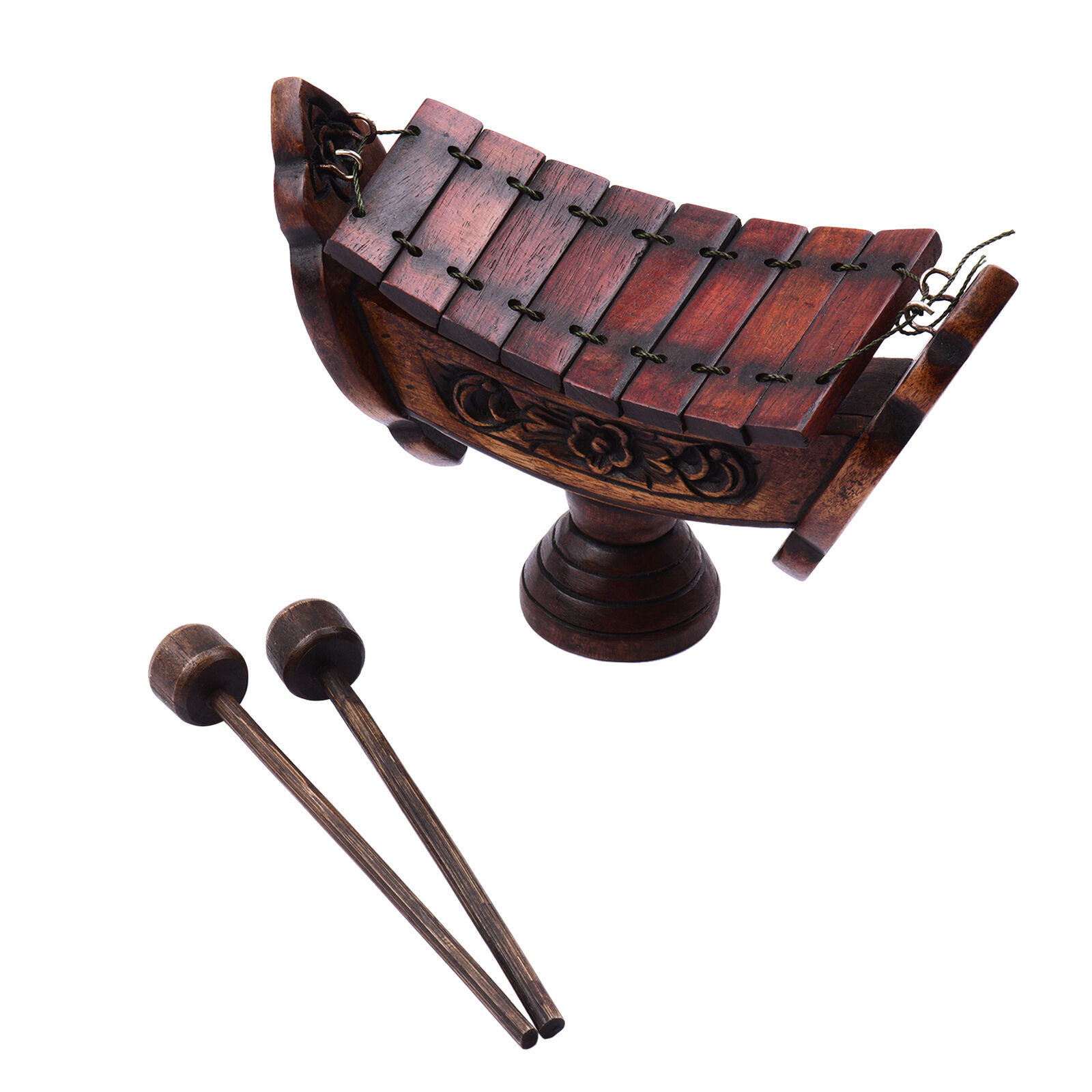 8 Notes Xylophone Teak Wood Thai Traditional Percussion Musical Instrument L1p8