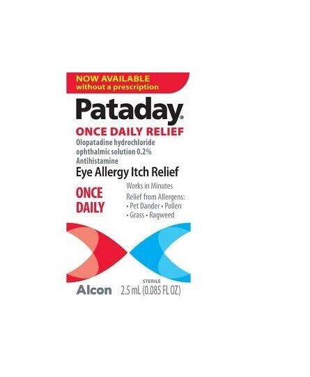 Pataday Once Daily Relief Eye Allergy Itch Relief, 2.5 ml Exp 05/2022