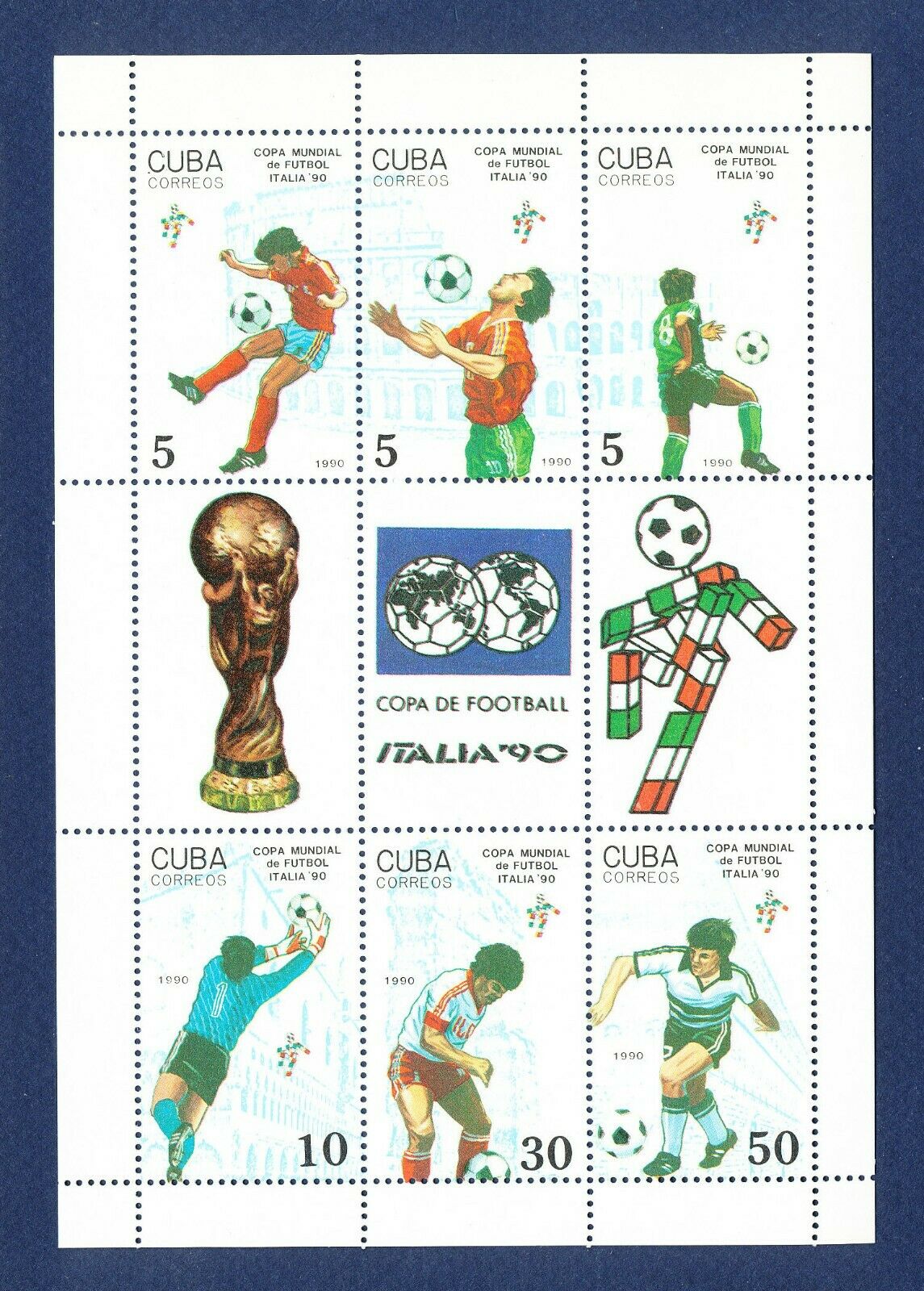 Caribbean - Scott 3197 - FVF MNH S/S - World Cup Soccer - 1990