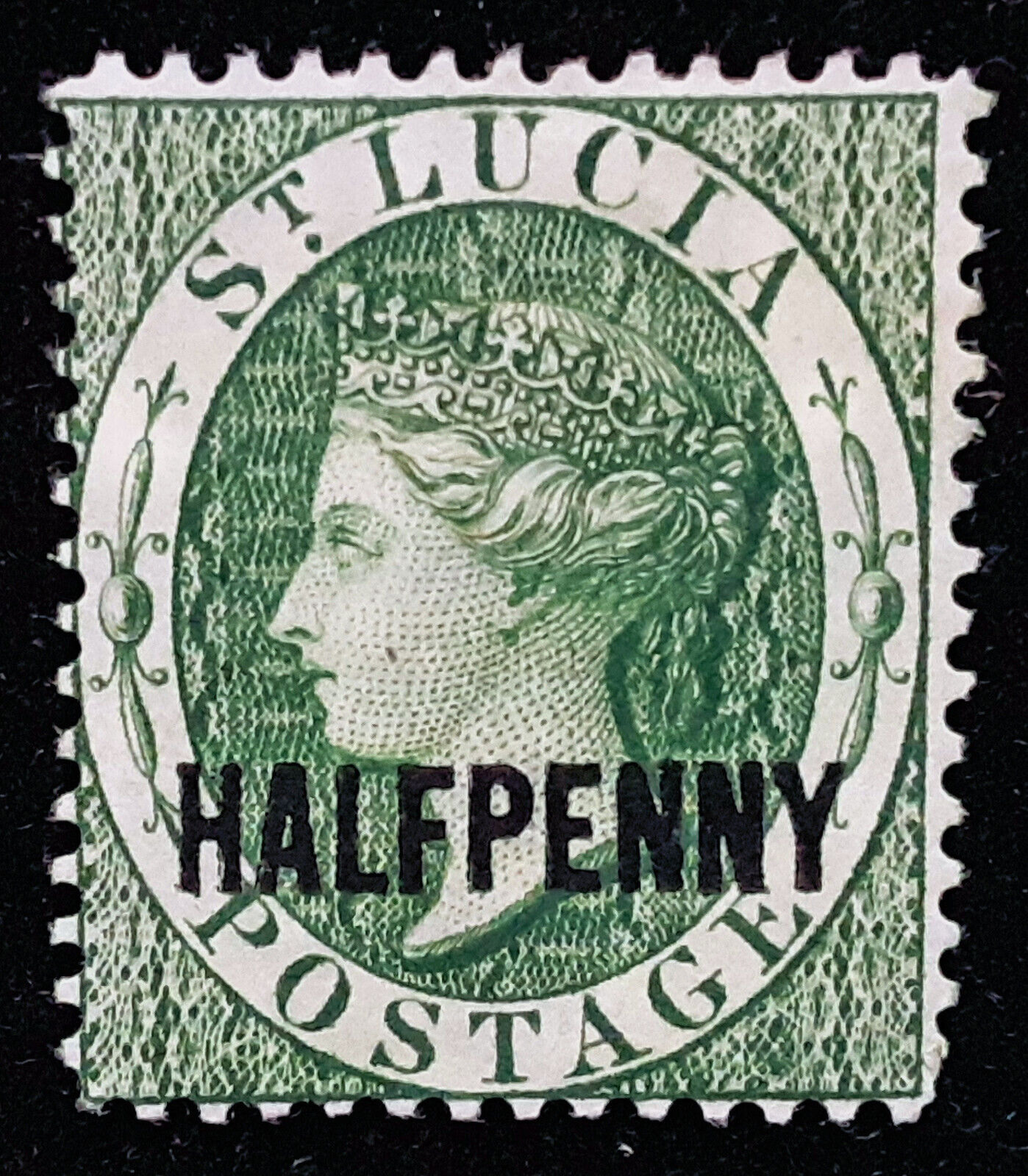 St. Lucia Stamp 1882 1/2d Queen Victoria Scott # 19 Sg25 Mint Og H
