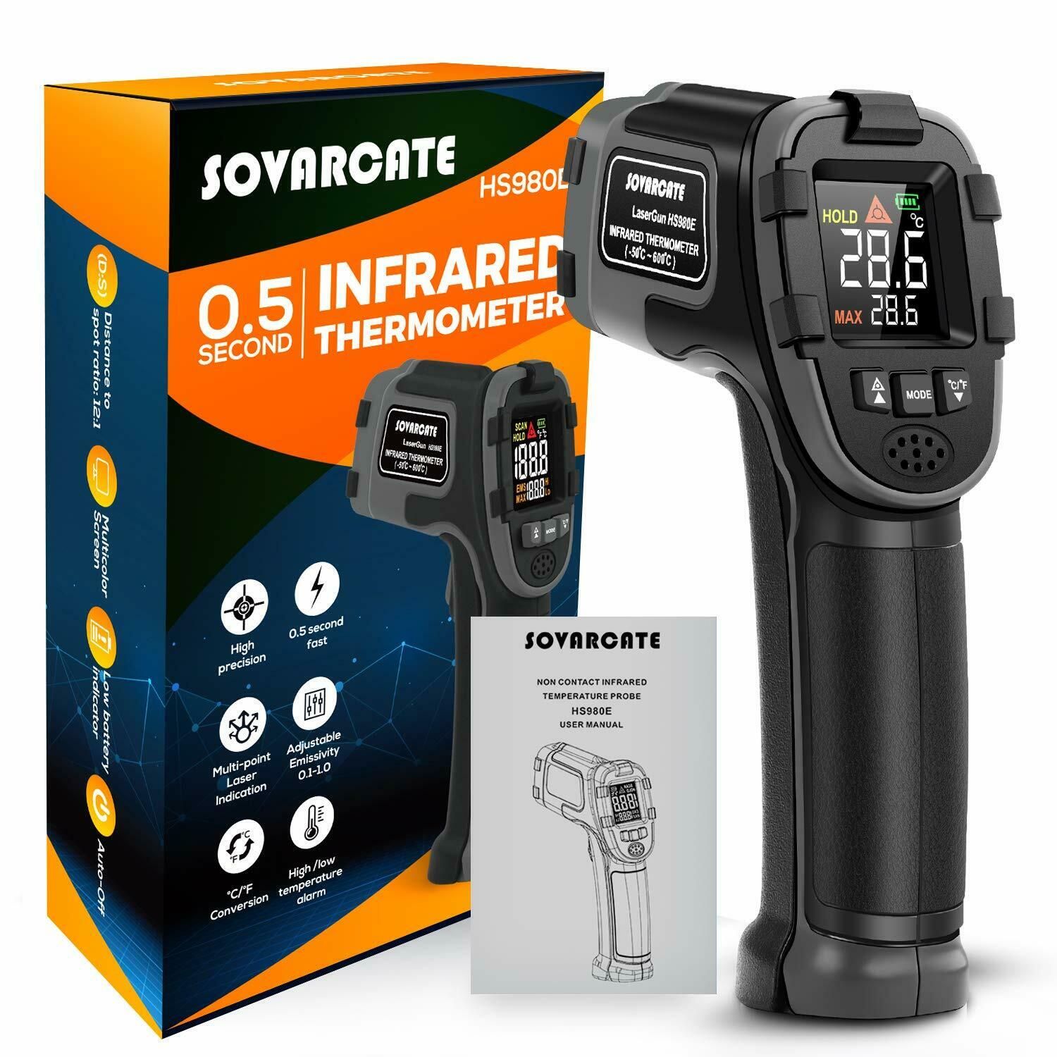 Digital Ir Infrared Laser Gun Temperature Thermometer Heat Thermal Gauge Sensor