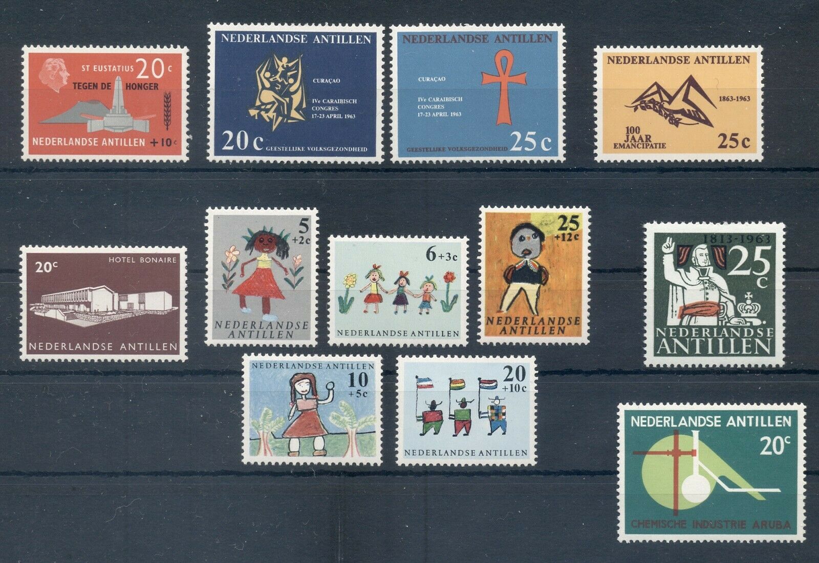 NETHERLANDS ANTILLES *1963 * Complete YEAR SET 12 stamps * MNH** - Mi.No 127-138