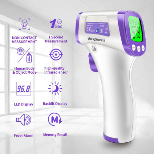 Thermometer Forehead Non-Contact Digital Infrared Medical Grade 0.5 Sec Accurate
